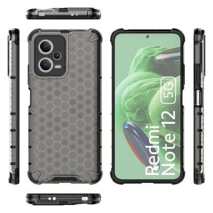 HURTEL Armored hybrid case for Xiaomi Redmi Note 12 5G / Poco X5 5G Honeycomb black – image 2