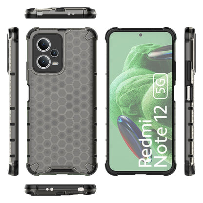 HURTEL Armored hybrid case for Xiaomi Redmi Note 12 5G / Poco X5 5G Honeycomb black – image 2
