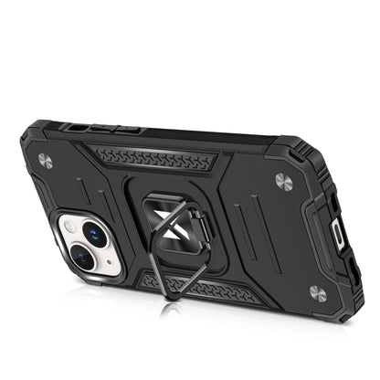 WOZINSKY Armored case with finger holder for iPhone 15 Plus Ring Armor blue – image 4
