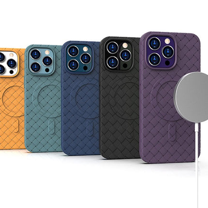 HURTEL Braided case for iPhone 15 Pro with MagSafe Woven Case, purple – image 6