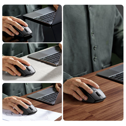 UGREEN Ergonomic wireless mouse for computer MU101 Bluetooth 2.4 GHz blue – image 5