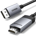 UGREEN Braided DisplayPort - HDMI 4K 60Hz cable, 1 m, gray