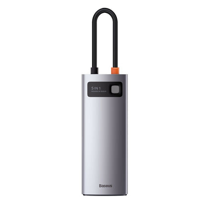 BASEUS 5in1 multifunctional HUB USB-C PD 100W HDMI 4K 3x USB 3.2 gray – image 2