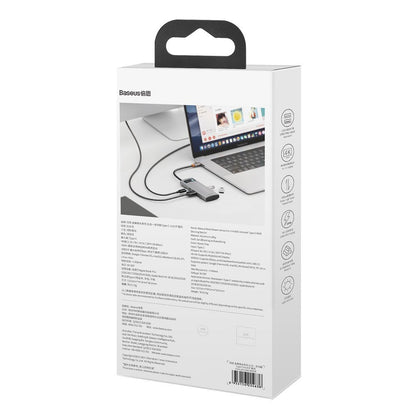 BASEUS 5in1 multifunctional HUB USB-C PD 100W HDMI 4K 3x USB 3.2 gray – image 6