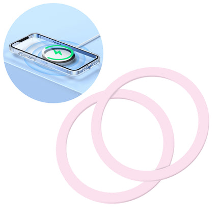 JOYROOM Metal magnetic ring for a smartphone, pink SET of 2 pcs.