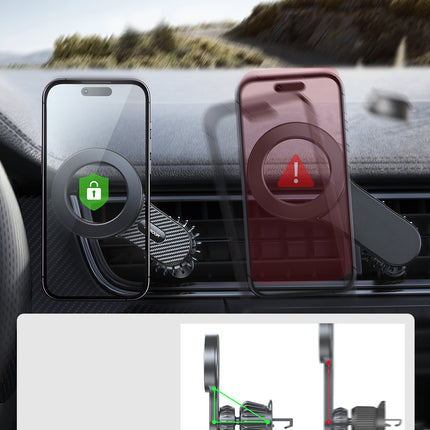 JOYROOM Magnetic car holder for iPhone with MagSafe for air vent, black – image 11
