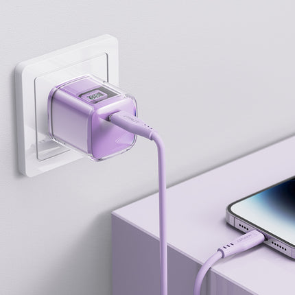 ACEFAST PD 30W GaN3 USB-C network charger with display, purple – image 5