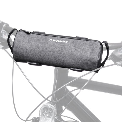 WOZINSKY Thermal bicycle bag for a bottle, attached to the frame or handlebar, 0.7L, gray