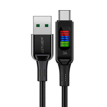 ACEFAST USB-A - USB-C cable 60W with 1.2m display, black