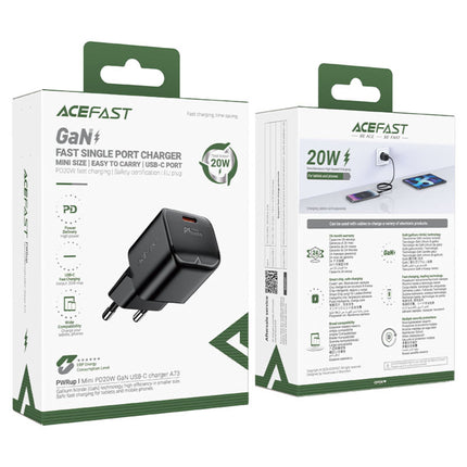 ACEFAST Mini GaN PD 20W USB-C mains charger, black – image 6
