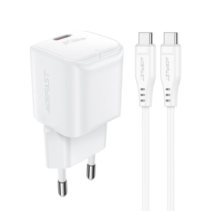 ACEFAST Mini PD 20W GaN charger + USB-C cable, white