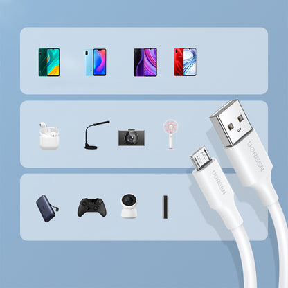 UGREEN PVC cable USB0-A - microUSB 480 Mb/s 1.5m white – image 7