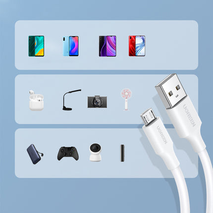 UGREEN PVC cable USB0-A - microUSB 480 Mb/s 2m white – image 7