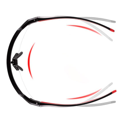 ROCKBROS Photochromic cycling glasses with UV 400 UVA and UVB filters, black and red – image 2