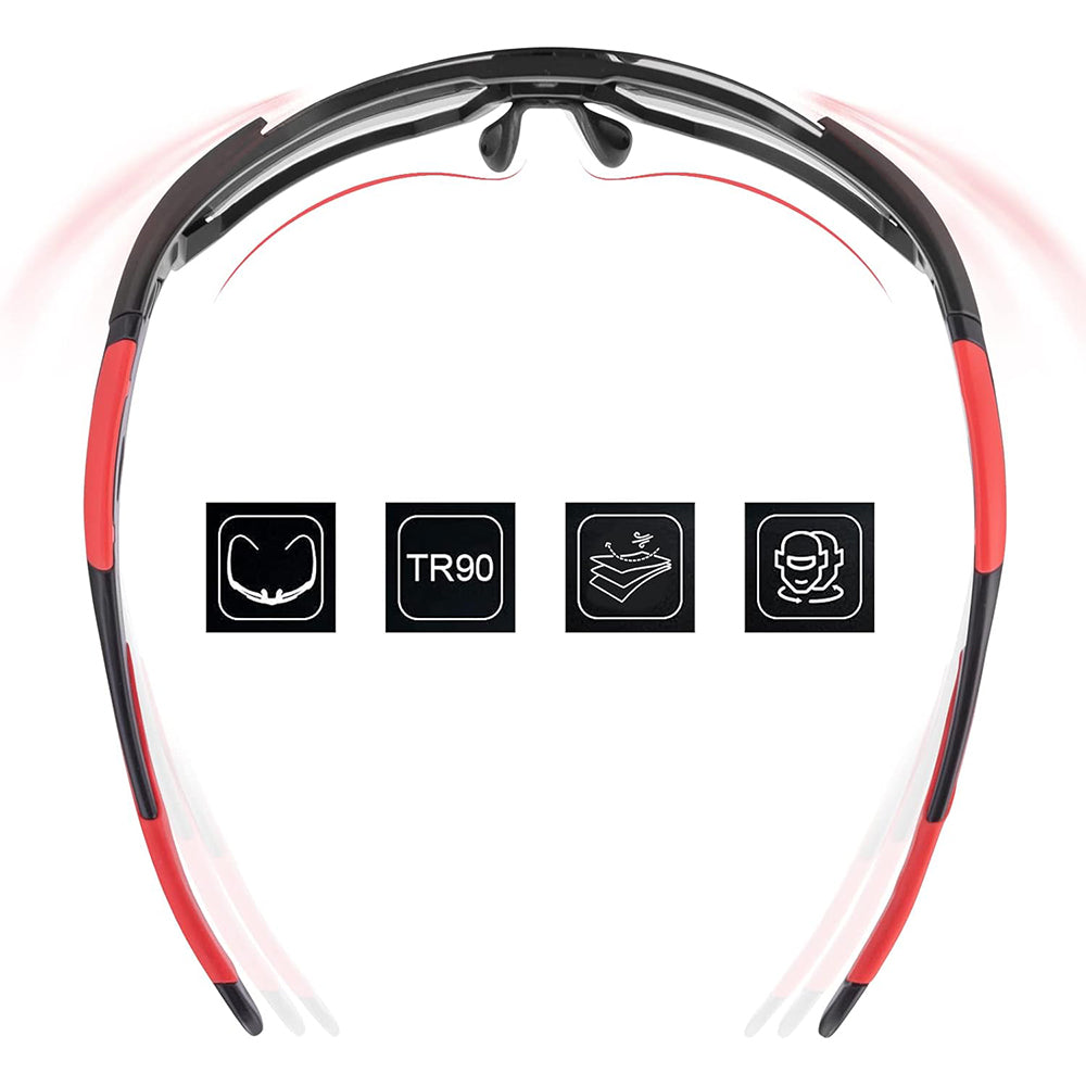 ROCKBROS Cycling glasses with polarization and UV 400 filter, red – image 6