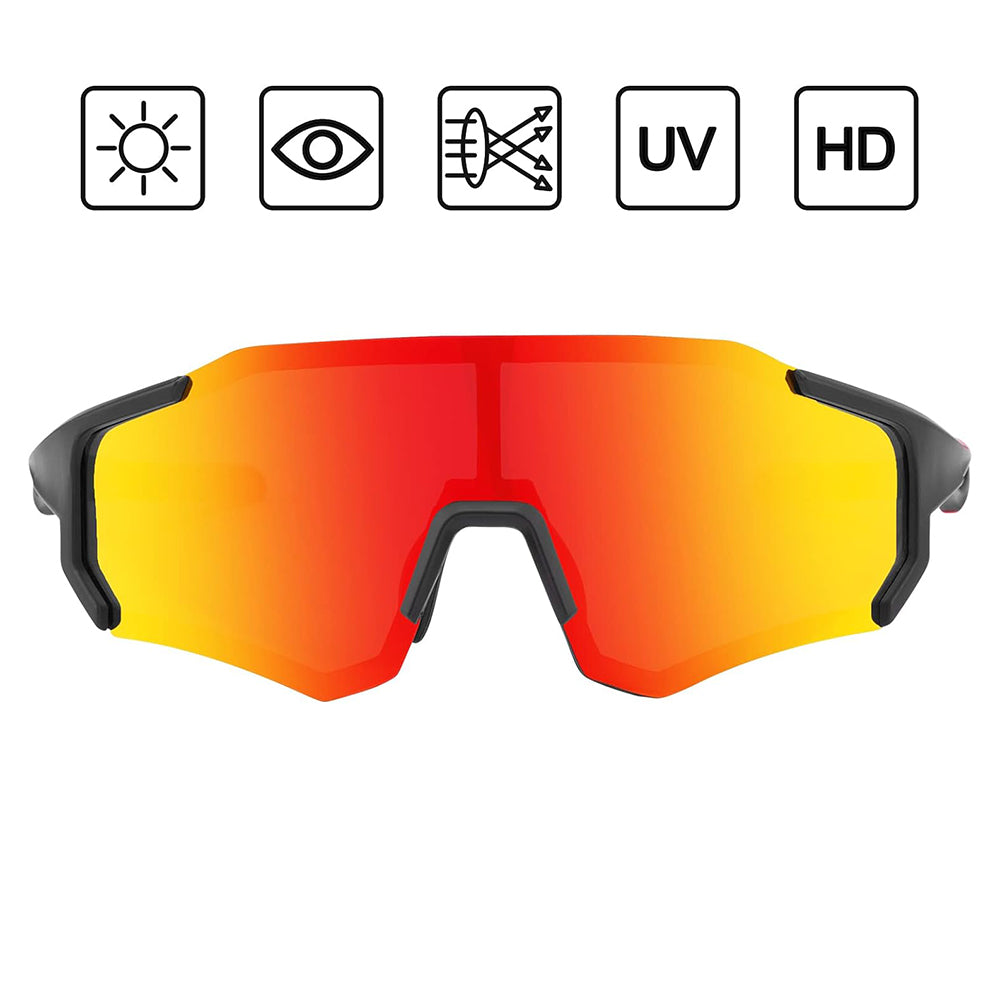 ROCKBROS Cycling glasses with polarization and UV 400 filter, red – image 7