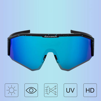 ROCKBROS Cycling glasses with polarization and UV 400 filter, black – image 4