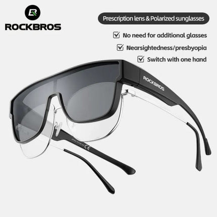 ROCKBROS Cycling glasses with polarized frame and UV 400 filter, gray – image 2