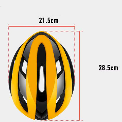 ROCKBROS Universal adjustable bicycle helmet, size L, black and yellow – image 5