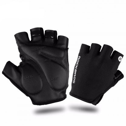 ROCKBROS Fingerless cycling gloves, size M, black – image 4