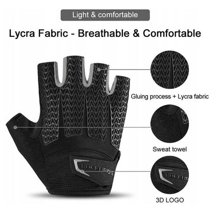 ROCKBROS Cycling gloves with gel inserts, size S, gray – image 3