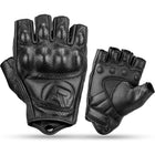 ROCKBROS Fingerless motorcycle gloves with knuckle protection, size XXL, black