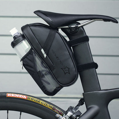 ROCKBROS Waterproof bicycle bag for under-the-saddle tools with a water bottle pocket, black – image 6