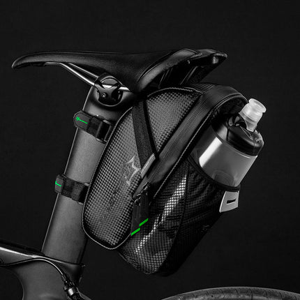 ROCKBROS Waterproof bicycle bag for under-the-saddle tools with a water bottle pocket, black – image 8
