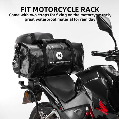 ROCKBROS Practical waterproof motorcycle bag attached to the seat, 55L, black – image 4
