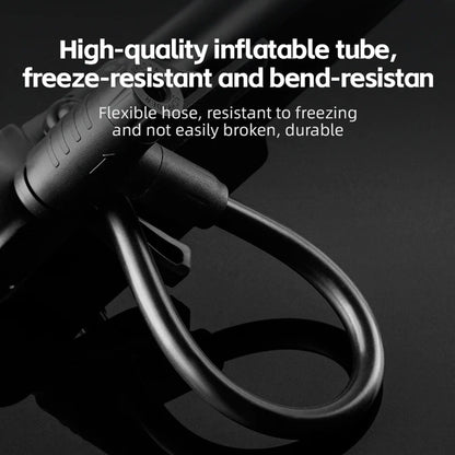 ROCKBROS Hand bicycle pump with 8 bar pressure gauge - black – image 3