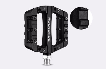 ROCKBROS Set of anti-slip MTB bicycle pedals, nylon and black steel – image 5