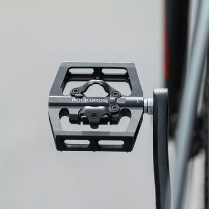 ROCKBROS Set of MTB bicycle pedals with Shimano SPD clips - black – image 6