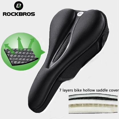 ROCKBROS Gel bicycle seat cover with memory foam, size M - black – image 3