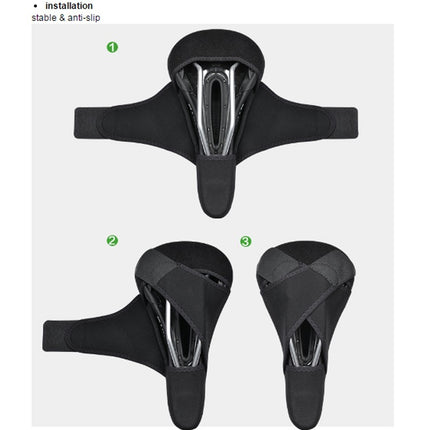 ROCKBROS Gel bicycle seat cover with memory foam, size M - black – image 8