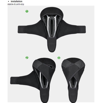 ROCKBROS Gel bicycle seat cover with memory foam, size M - black – image 8