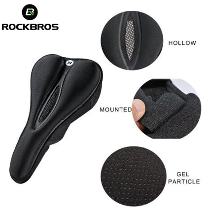 ROCKBROS Gel bicycle seat cover with memory foam, size M - black – image 22