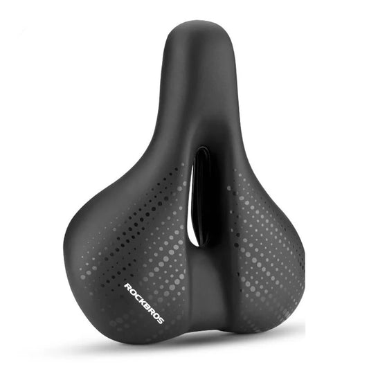ROCKBROS Waterproof MTB bicycle saddle with shock absorbers - black