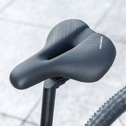 ROCKBROS MTB bicycle saddle with shock absorbers, waterproof + LED light - black – image 5