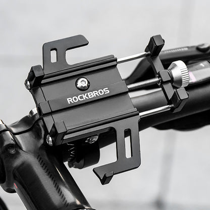 ROCKBROS Aluminum alloy bicycle handlebar phone holder - black – image 4