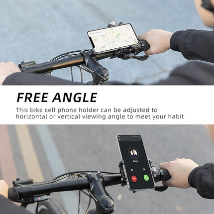 ROCKBROS Aluminum alloy bicycle handlebar phone holder - black – image 8