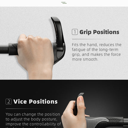 ROCKBROS Set of bicycle handle grips with anti-slip horns - black – image 5