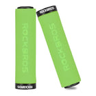 ROCKBROS Bicycle handlebar grips, green and black sponge grips