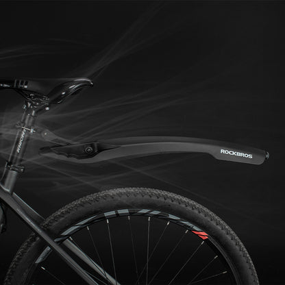 ROCKBROS Rear bicycle fender with red LED light - black – image 6