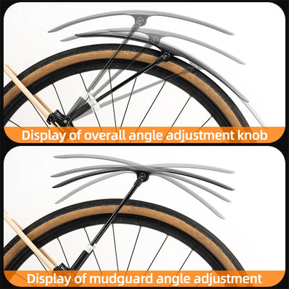 ROCKBROS Universal rear front bicycle fender with adjustment - black – image 3