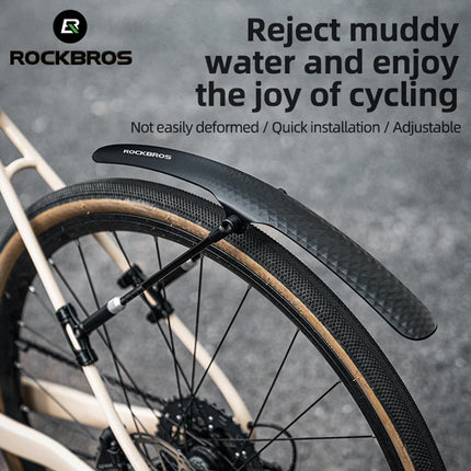 ROCKBROS Universal rear front bicycle fender with adjustment - black – image 7
