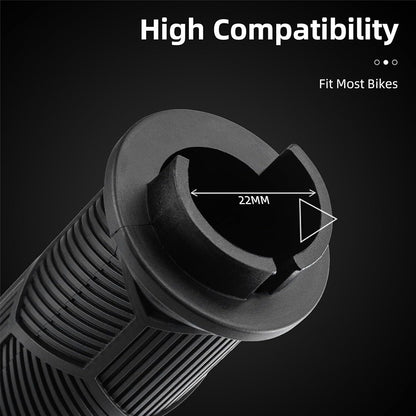 ROCKBROS Hand grips, TPR bicycle grips with reflectors - black – image 5