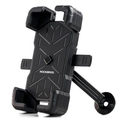 ROCKBROS 4.5-7.2 phone holder for motorcycle, 360 degrees rotatable - black