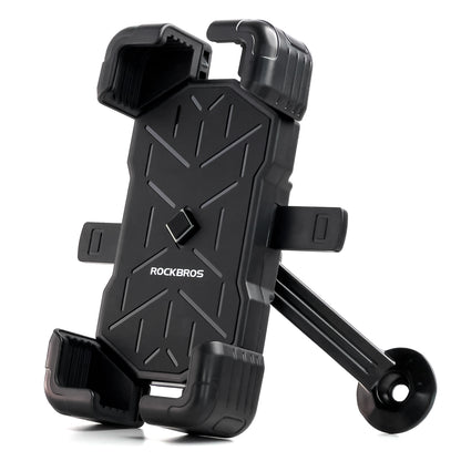 ROCKBROS 4.5-7.2 phone holder for motorcycle, 360 degrees rotatable - black