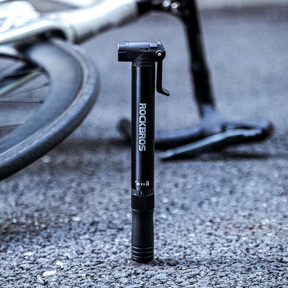 ROCKBROS Small hand-held bicycle pump with a bicycle frame holder + screwdriver - black – image 4