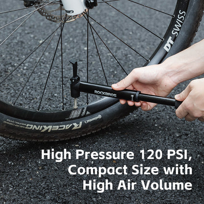 ROCKBROS Small hand-held bicycle pump with a bicycle frame holder + screwdriver - black – image 6